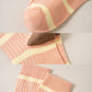 Anna-Kaci 3 Pairs Women's Mid-Calf Striped Casual Cotton Socks