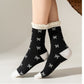 Anna-Kaci 3 Pairs Women's Mid-Calf Socks with Bow Pattern and Ruffled Cuff