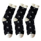 Anna-Kaci 3 Pairs Women's Mid-Calf Socks with Bow Pattern and Ruffled Cuff