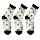 Anna-Kaci 3 Pairs Women's Mid-Calf Socks with Bow Pattern and Ruffled Cuff