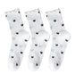 Anna-Kaci 3 Pairs Women's Sheer Mesh Socks with Bow and Stripe Patterns and Ruffled Cuff