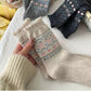 Anna-Kaci Women's 3-Pair Pack Crew Socks with Heart and Bow Pattern Knit Design Perfect for Gifting and Everyday Wear
