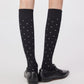 Anna-Kaci Women's 2-Pair Knee-High Socks with Classic Polka Dot Pattern Soft Stretch Fabric Perfect for Gifting and Everyday Wear