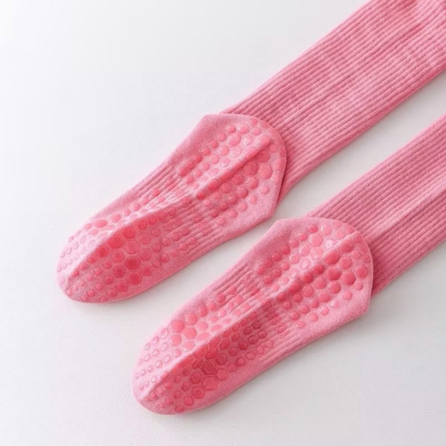 Anna-Kaci 2-Pair Knee High Grip Bottom Socks with Ribbed Knit Design and Cushioned Comfort for Yoga, Pilates, and Dance