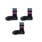 Anna-Kaci 3-Pair Mid-Calf Grip Bottom Socks with Striped Cuff and Soft Ribbed Knit for Everyday Comfort and Stability