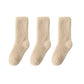 Anna-Kaci 3-Pair Plush Fuzzy Socks with Soft Fluffy Texture and Mid-Calf Design for Warmth and Comfort