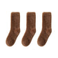 Anna-Kaci 3-Pair Plush Fuzzy Socks with Soft Fluffy Texture and Mid-Calf Design for Warmth and Comfort