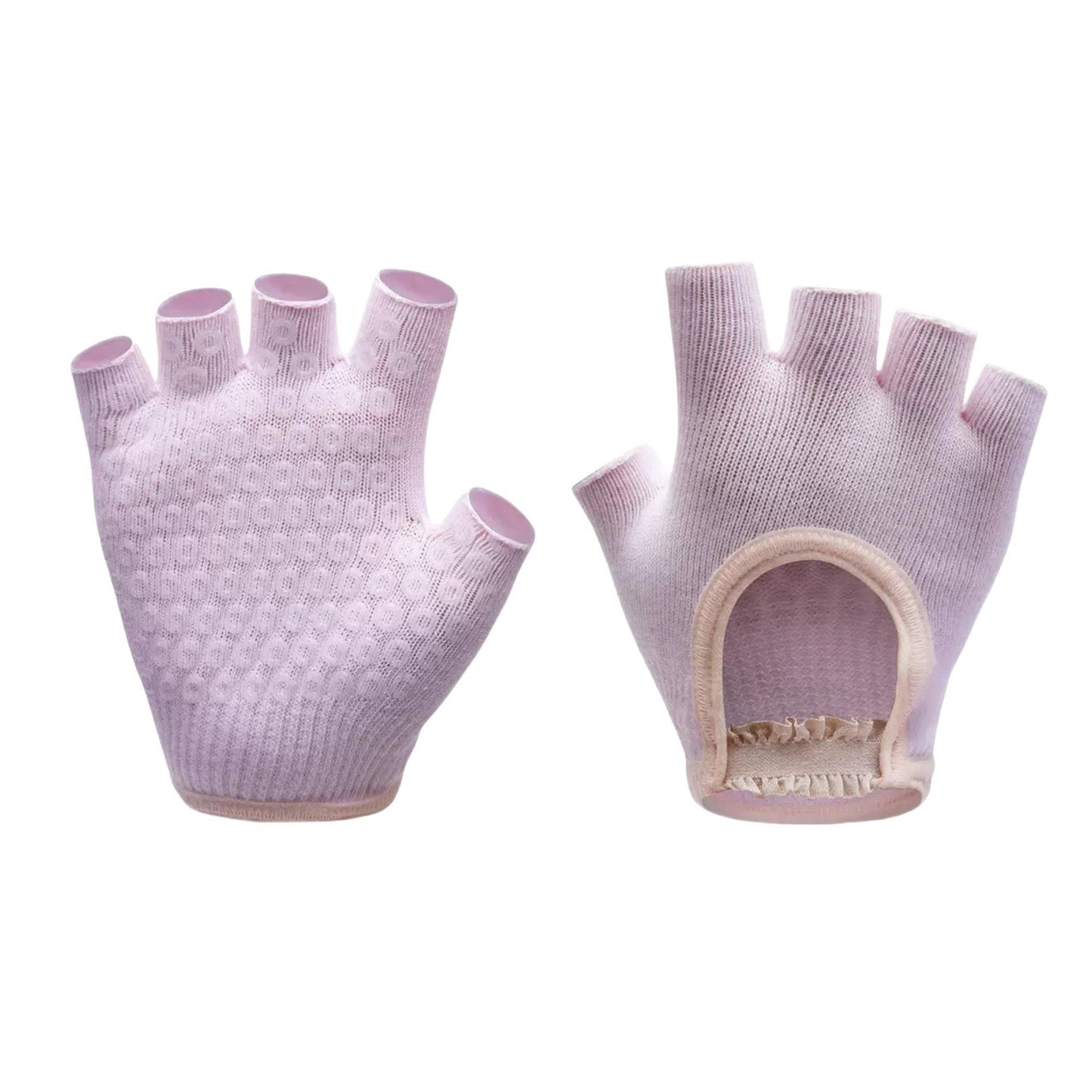 Anna-Kaci Yoga and Pilates Grip Sock and Fingerless Glove Set with Anti-Slip Design and Elastic Straps for Secure Fit