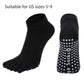 Anna-Kaci Yoga and Pilates Toe Sock and Fingerless Glove Set with Anti-Slip Grip and Breathable Stretch Fabric