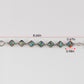 Alilang Natural Abalone Shell Bracelet Exquisite Retro Geometric Shape Silvery Tone Link Bracelet