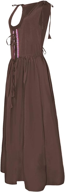 Anna-Kaci Womens Renaissance Medieval Irish Costume Inspired Long Over Dress