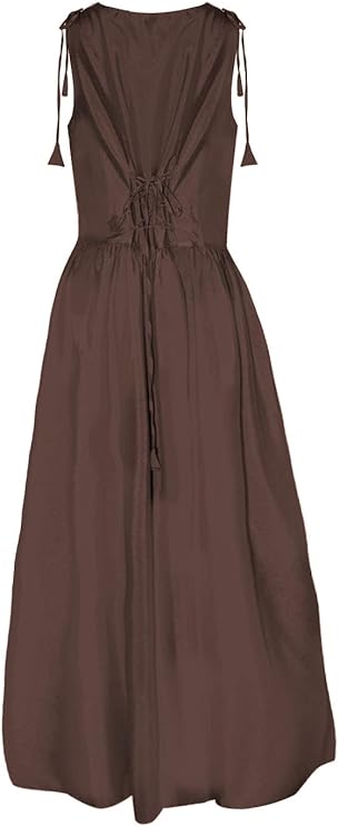 Anna-Kaci Womens Renaissance Medieval Irish Costume Inspired Long Over Dress