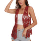 Floral Crochet Open Front Vest