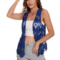 Floral Crochet Open Front Vest