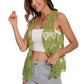 Floral Crochet Open Front Vest