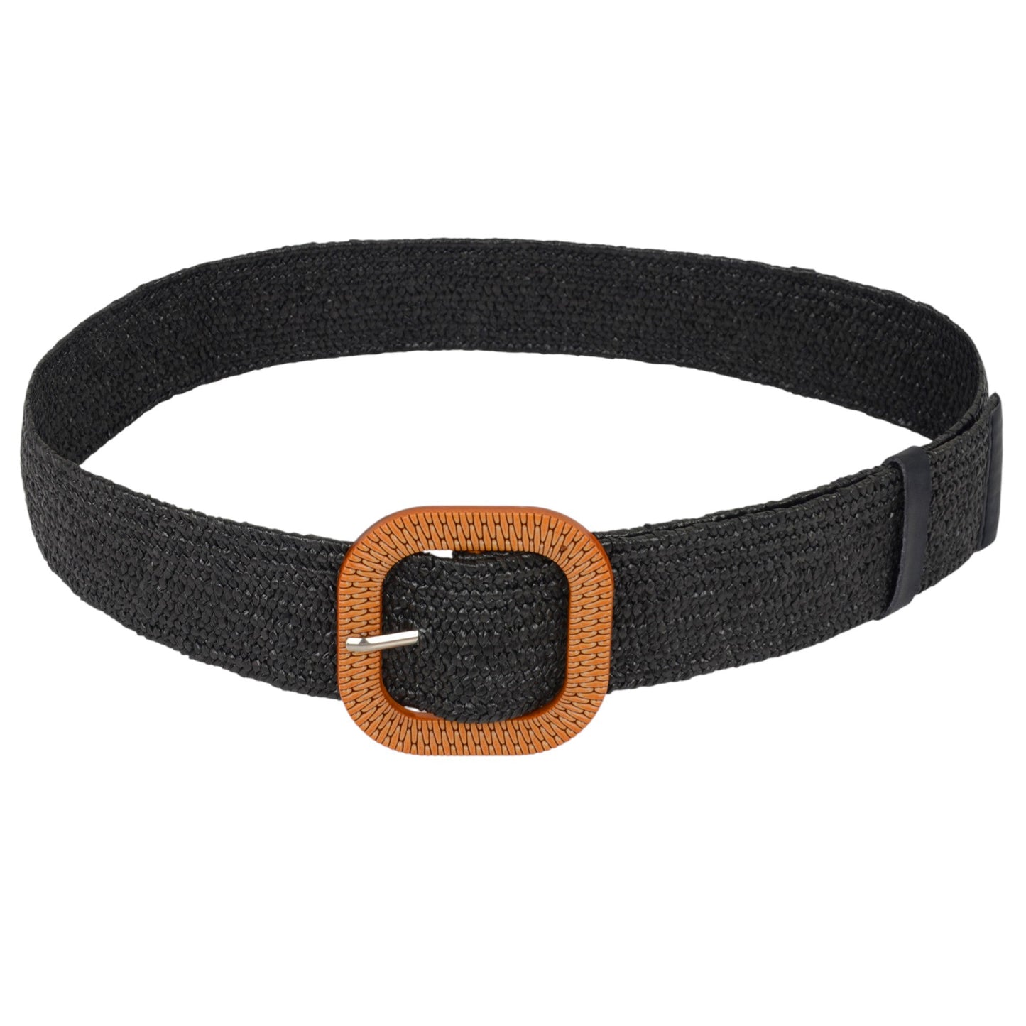 Anna-Kaci Stylish Straw Belt with Woven Buckle