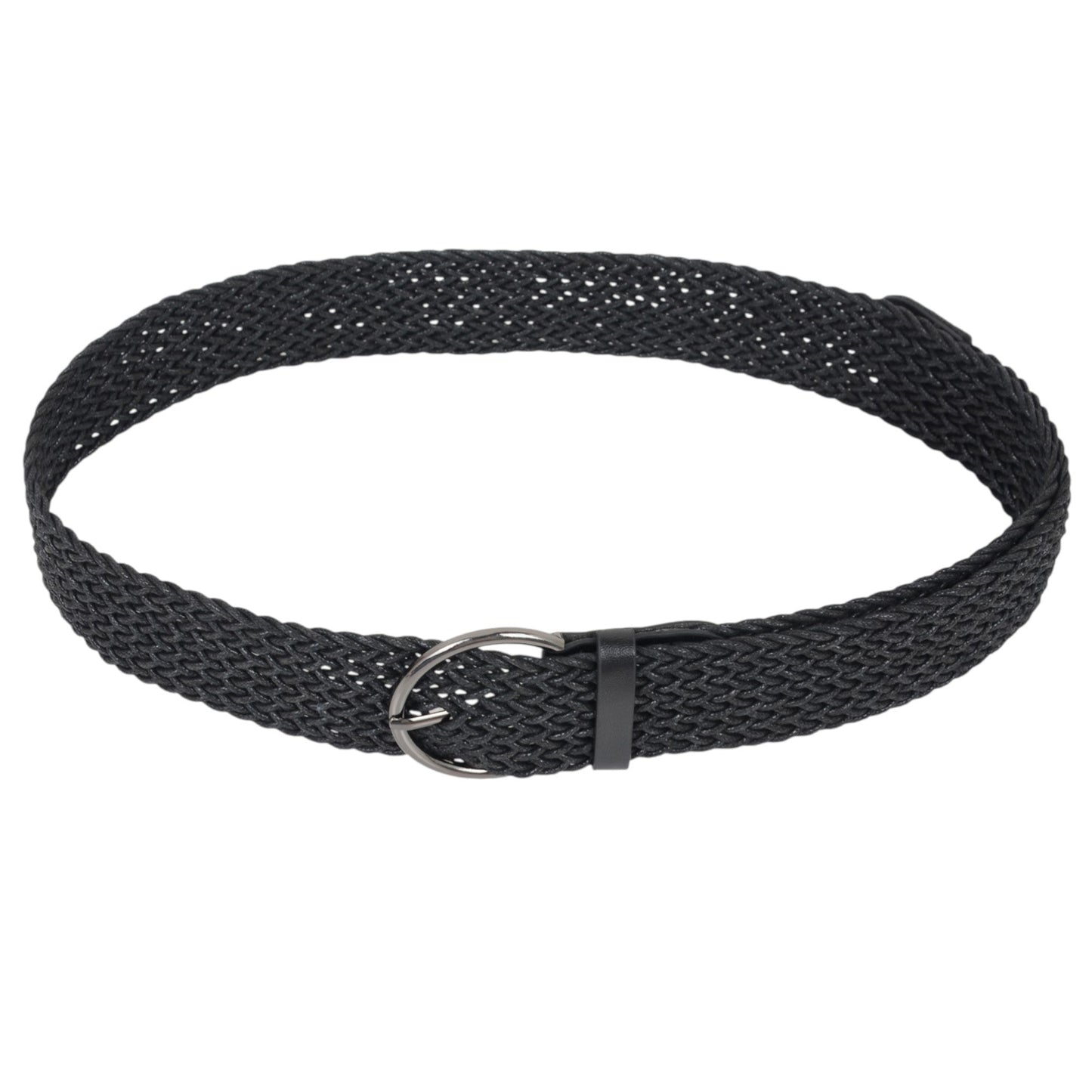 Anna-Kaci Chic Woven Womens Belt with Alloy Buckle