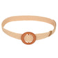 Anna-Kaci Bohemian - Style Woven Belt with Round Plastic Buckle
