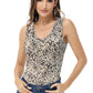 Leopard Print V-Neck Tank Top