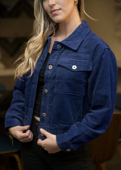Casual Corduroy Button Down Jacket