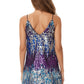 V Neck Sleeveless Gradient Sequin Mini Party Dress