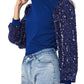 Confetti Sequin Balloon Long Sleeve Mock Neck Pullover Sweatshirt
