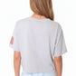 Letter Print Crop Top Short Sleeve July 4th USA Flag T-Shirt - ALILANG.COM