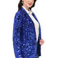 Anna-Kaci Women's Sequin Jackets Long Sleeve Open Front Glitter Sparkle Party Blazer Jacket