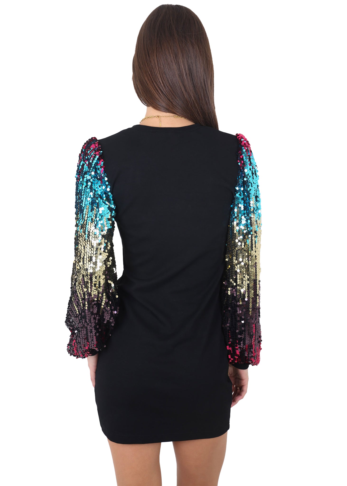 rainbow sequin long sleeve dress NWT Mac Duggal 93724 Rainbow Sequin Striped Long Sleeve Dress Sz 6 $398