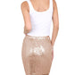 Anna-Kaci Womens Vegas Night Out Sleek Stretch Shiny Sequin Mini Pencil Skirt