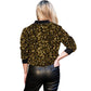 Anna-Kaci Women's Sparkly Sequin Jacket Glitter Long Sleeves Front Zip Up Bomber Jacket with Ribbed Cuffs