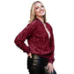 Anna-Kaci Women's Sparkly Sequin Jacket Glitter Long Sleeves Front Zip Up Bomber Jacket with Ribbed Cuffs