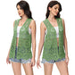 Anna-Kaci Womens Floral Crochet Cardigan Lace Trim Sleeveless Open Front Vest