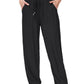 Anna-Kaci Women's Summer Lounge Pants Casual Loose High Waist Tapered Jogger Pants Drawstring Trousers with Pockets