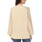 Anna-Kaci Women's Casual Sequin Ballon Long Sleeve Blouse Loose Round Neck Matching Top Party¡­