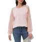 Anna-Kaci Women's Casual Sequin Ballon Long Sleeve Blouse Loose Round Neck Matching Top Party¡­