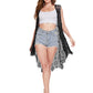 Anna-Kaci Boho Crochet Long Vest Top for Women Sleeveless Lace Cardigan Kimono Swimwear Cover Ups