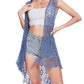 Anna-Kaci Boho Crochet Long Vest Top for Women Sleeveless Lace Cardigan Kimono Swimwear Cover Ups