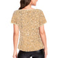 Anna-Kaci Women's Sparkly Sequin Velvet Tops Short Sleeve Crew Neck Shirt Party Club Blouse