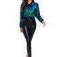 Anna-Kaci Women's Sparkly Sequin Cropped Jacket Long Sleeve Zipper Up Party Club Bomber Jacket