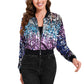 Anna-Kaci Women's Sparkly Sequin Cropped Jacket Long Sleeve Zipper Up Party Club Bomber Jacket