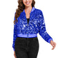 Anna-Kaci Women's Sparkly Sequin Cropped Jacket Long Sleeve Zipper Up Party Club Bomber Jacket