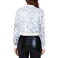 Anna-Kaci Women's Sparkly Sequin Cropped Jacket Long Sleeve Zipper Up Party Club Bomber Jacket