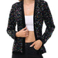 Anna-Kaci Women's Sparkly Sequin Cardigan Long Sleeve Open Front Glitter Party Sequin Blazer Jacket