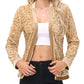 Anna-Kaci Women's Sparkly Sequin Cardigan Long Sleeve Open Front Glitter Party Sequin Blazer Jacket