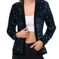 Anna-Kaci Women's Sparkly Sequin Cardigan Long Sleeve Open Front Glitter Party Sequin Blazer Jacket