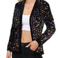 Anna-Kaci Women's Sparkly Sequin Cardigan Long Sleeve Open Front Glitter Party Sequin Blazer Jacket