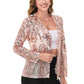 Anna-Kaci Women's Sparkly Sequin Cardigan Long Sleeve Open Front Glitter Party Evening Jacket