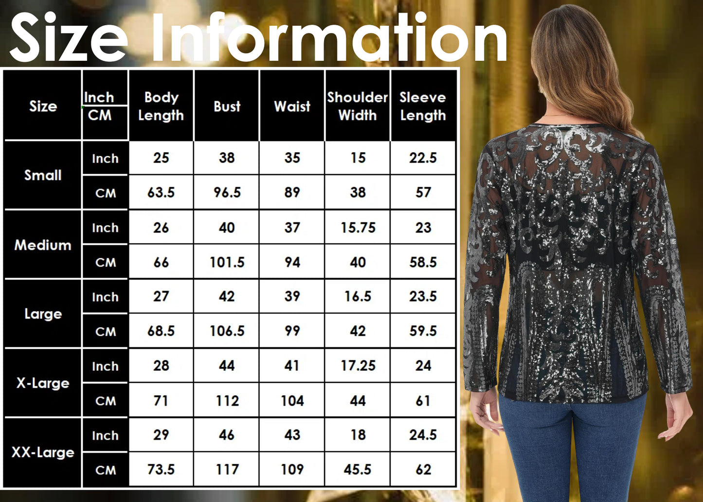 Anna-Kaci Women's Sparkly Sequin Cardigan Long Sleeve Open Front Glitter Party Evening Jacket