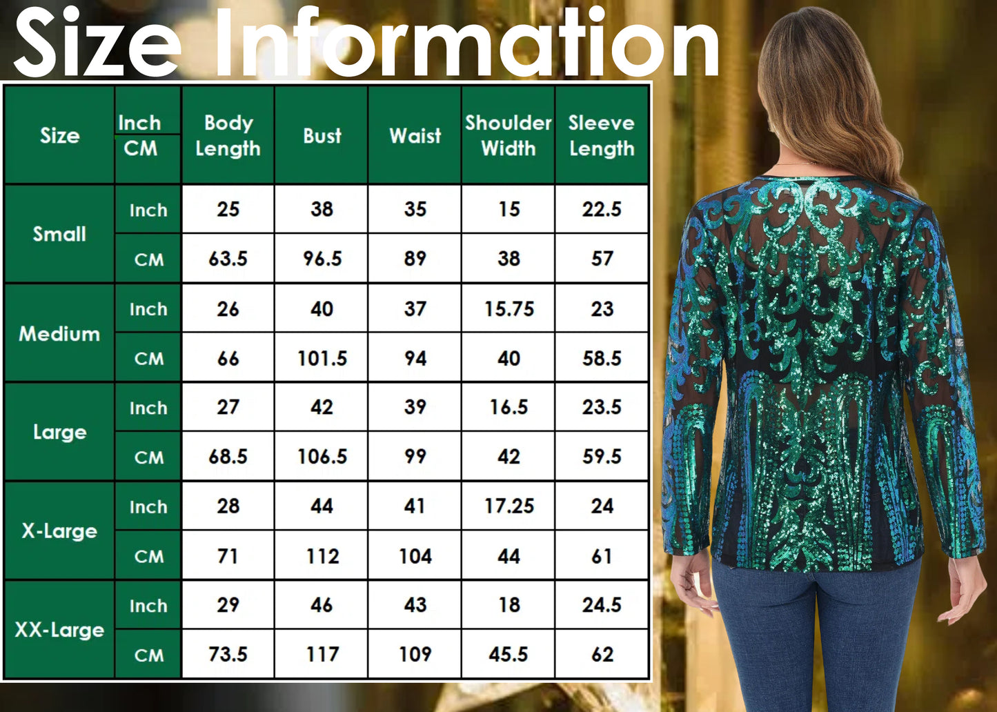 Anna-Kaci Women's Sparkly Sequin Cardigan Long Sleeve Open Front Glitter Party Evening Jacket